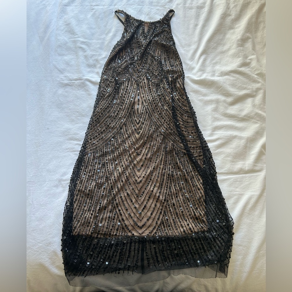 blacked beaded dress